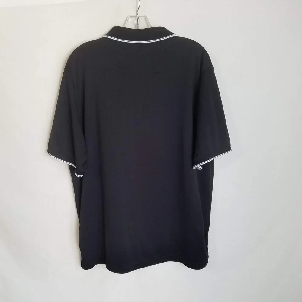 Antigua Mens Black SF San Francisco Giants Short Sleeve‎ Polo Shirt Size Large